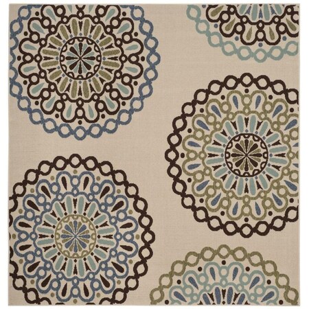 Safavieh 8 x 8 ft. Veranda Square Area Rug Cream & Blue VER092-0615-8SQ